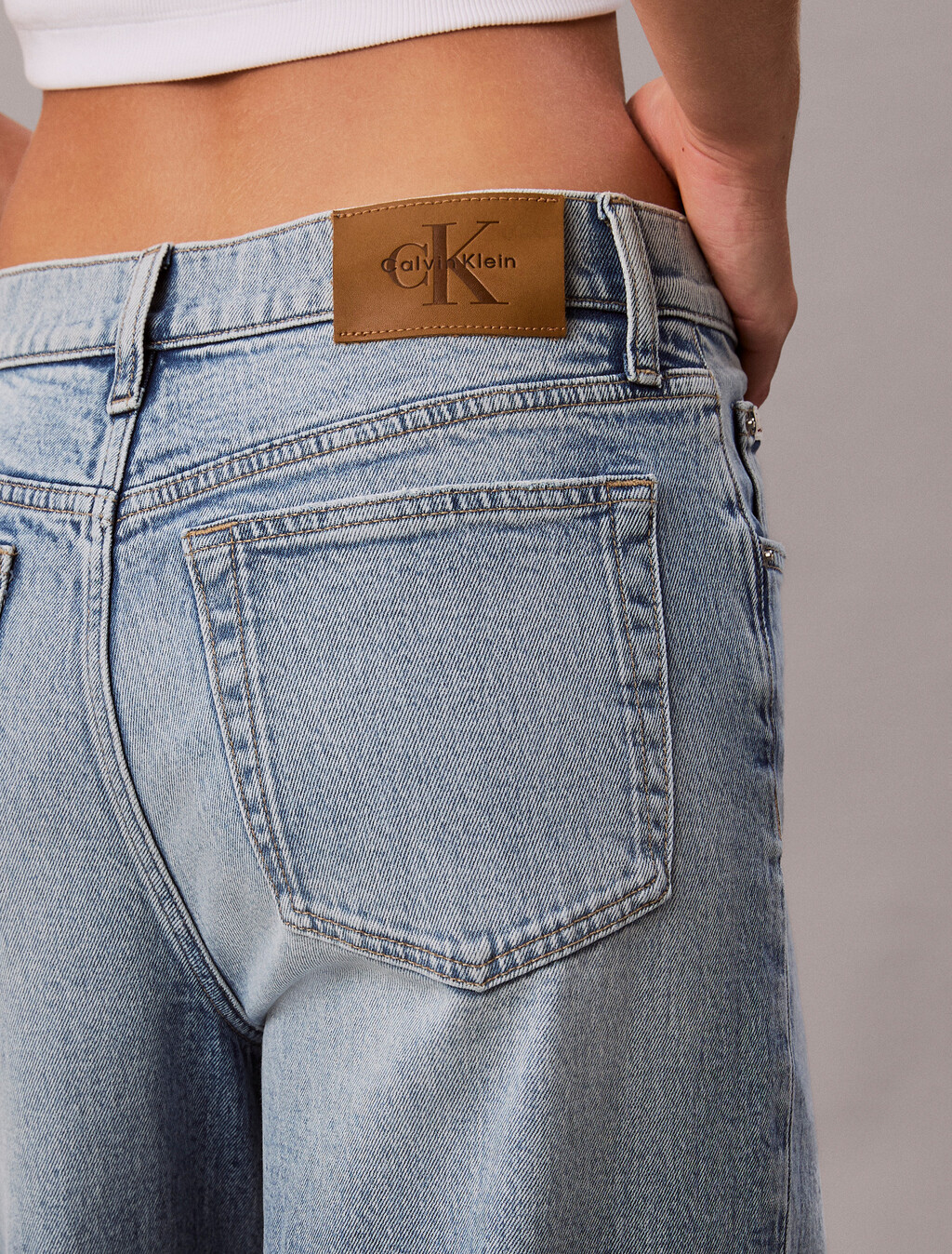Allover Monogram Low Rise Baggy Jeans, CK ATLANTIC, hi-res