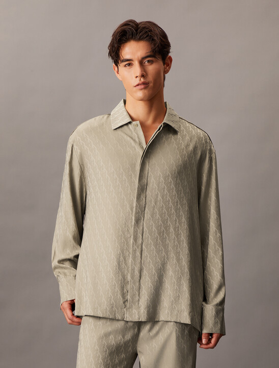 Satin Jacquard Sleep Shirt