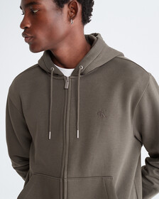 Archive Logo Zip Fleece Hoodie, Beluga, hi-res