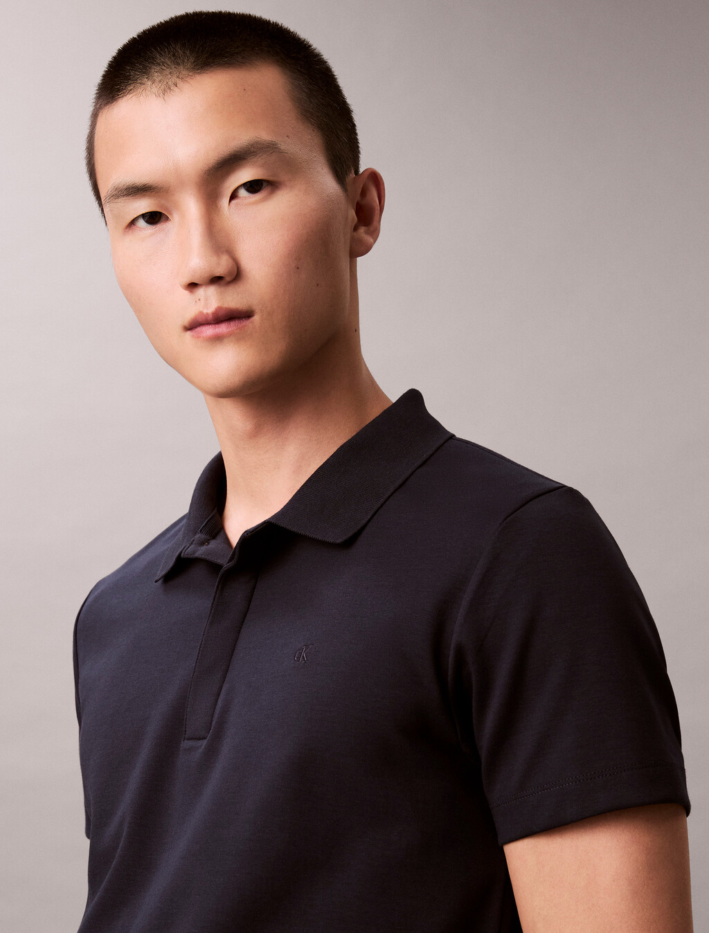 Luxe Slim Polo, Dark Sapphire, hi-res