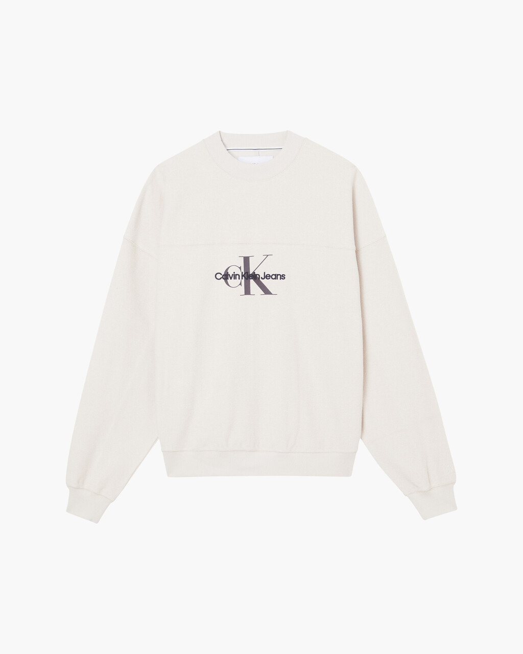 MONOLOGO TEXTURED SWEATSHIRT, Eggshell, hi-res