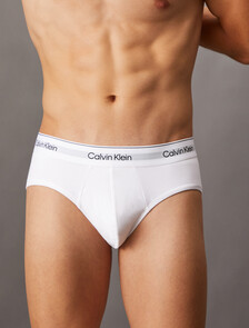 2 Pack Icon Cotton Stretch Hipster Briefs, White, hi-res