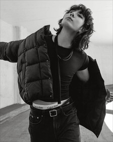 Relaxed Padded Shirt Jacket, Ck Black, hi-res