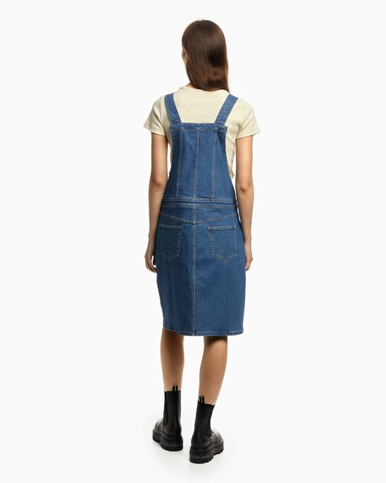 MIDI DUNGAREE DRESS