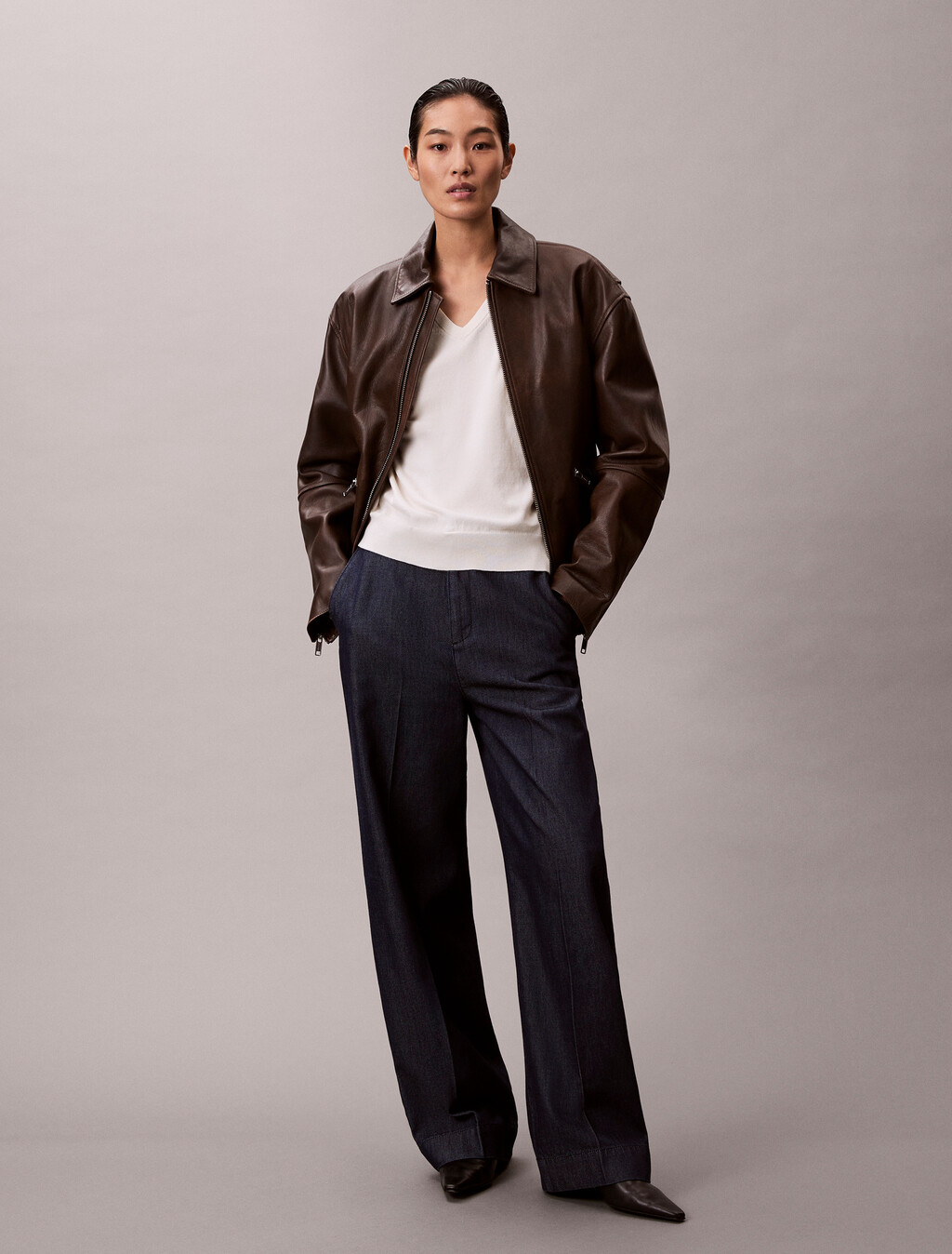 Ultra High Denim Trousers, DARK RINSE, hi-res