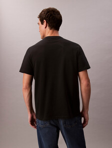 Embroidered Monogram Logo Relaxed T-Shirt, Black, hi-res