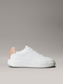 Leather Durable Traction NYC Trainers, Bright White/Tuscany/Chateau, hi-res