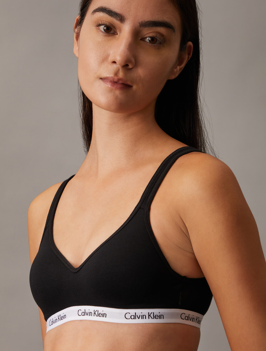 Carousel Lightly Lined Bralette, Black, hi-res