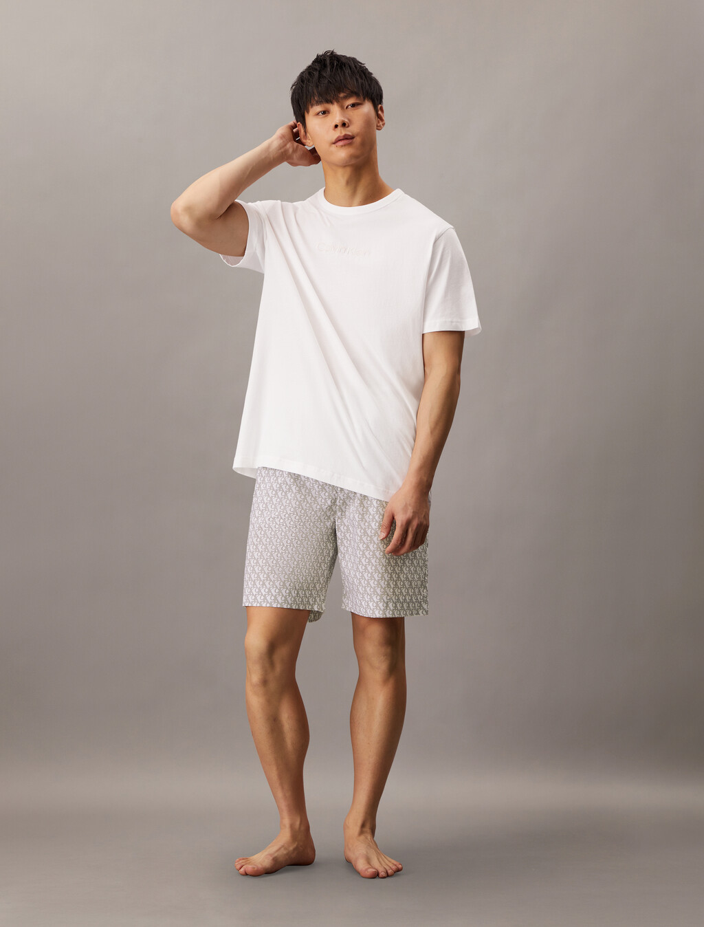 100% Cotton Crewneck Sleep T-Shirt, Classic White, hi-res