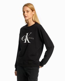 MONOGRAM SWEATSHIRT, Ck Black, hi-res