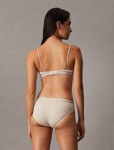 Tonal Logo Cotton Bikini, Sandshell, hi-res