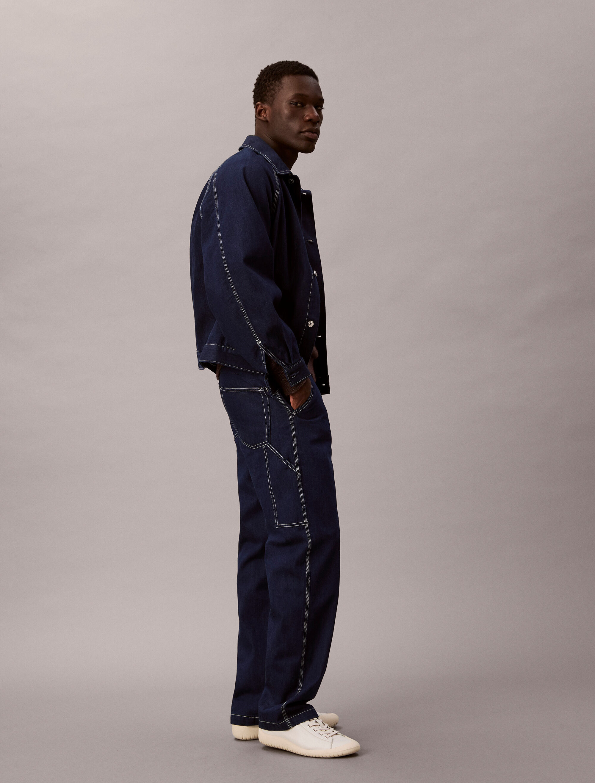 Denim Darted Carpenter Jeans | blue | Calvin Klein Singapore