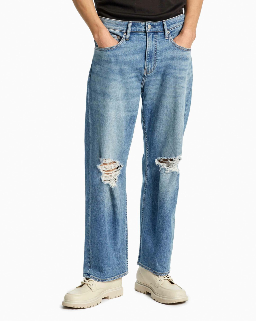 SUSTAINABLE CROPPED WIDE JEANS, Light Blue Dstr Taper Print, hi-res