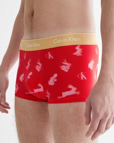 All Over Print Low Rise Trunks, LNY RABBIT PRINT+FLAME SCARLET, hi-res
