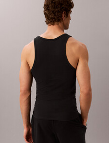 Cotton Microfiber Stretch 三件組背心, BLACK, hi-res
