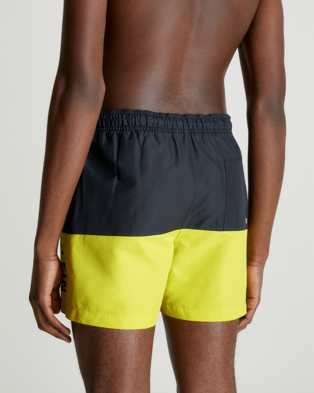 Intense Power Medium Drawstring Swim Shorts, Lemonade Yellow, hi-res