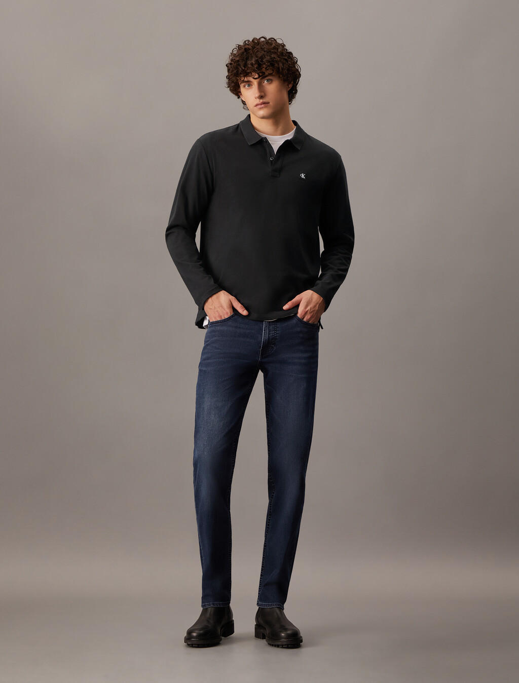 CK Badge Regular Polo, Ck Black, hi-res