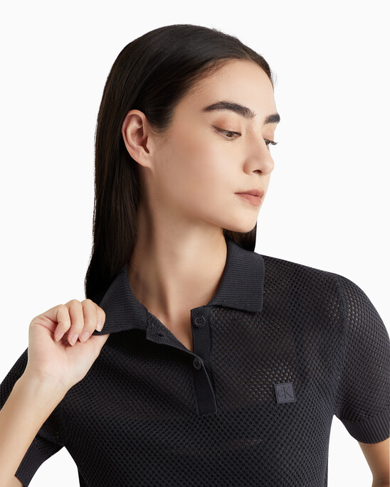 Second Skin Open Knit Polo