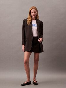 Standard Logo Boxy Varsity Tee, Crystal Pink, hi-res
