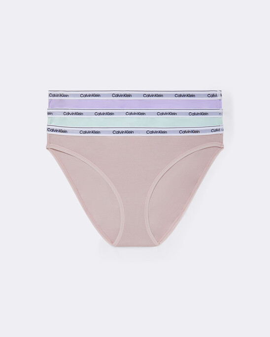 Calvin Klein CK One Cotton brief 2 pack in pink and caution logo print