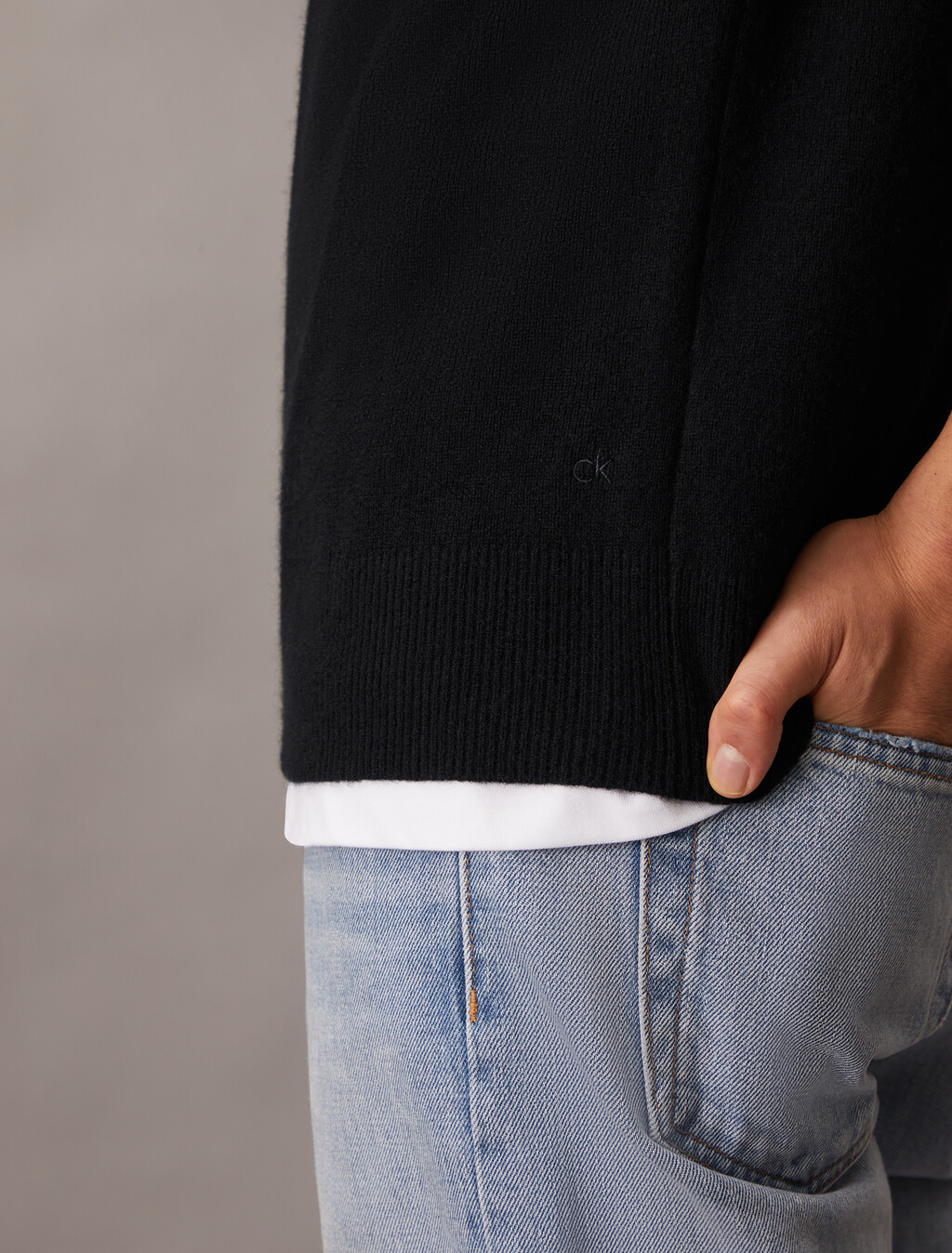 Cashmere Full Zip Sweater, Black, hi-res