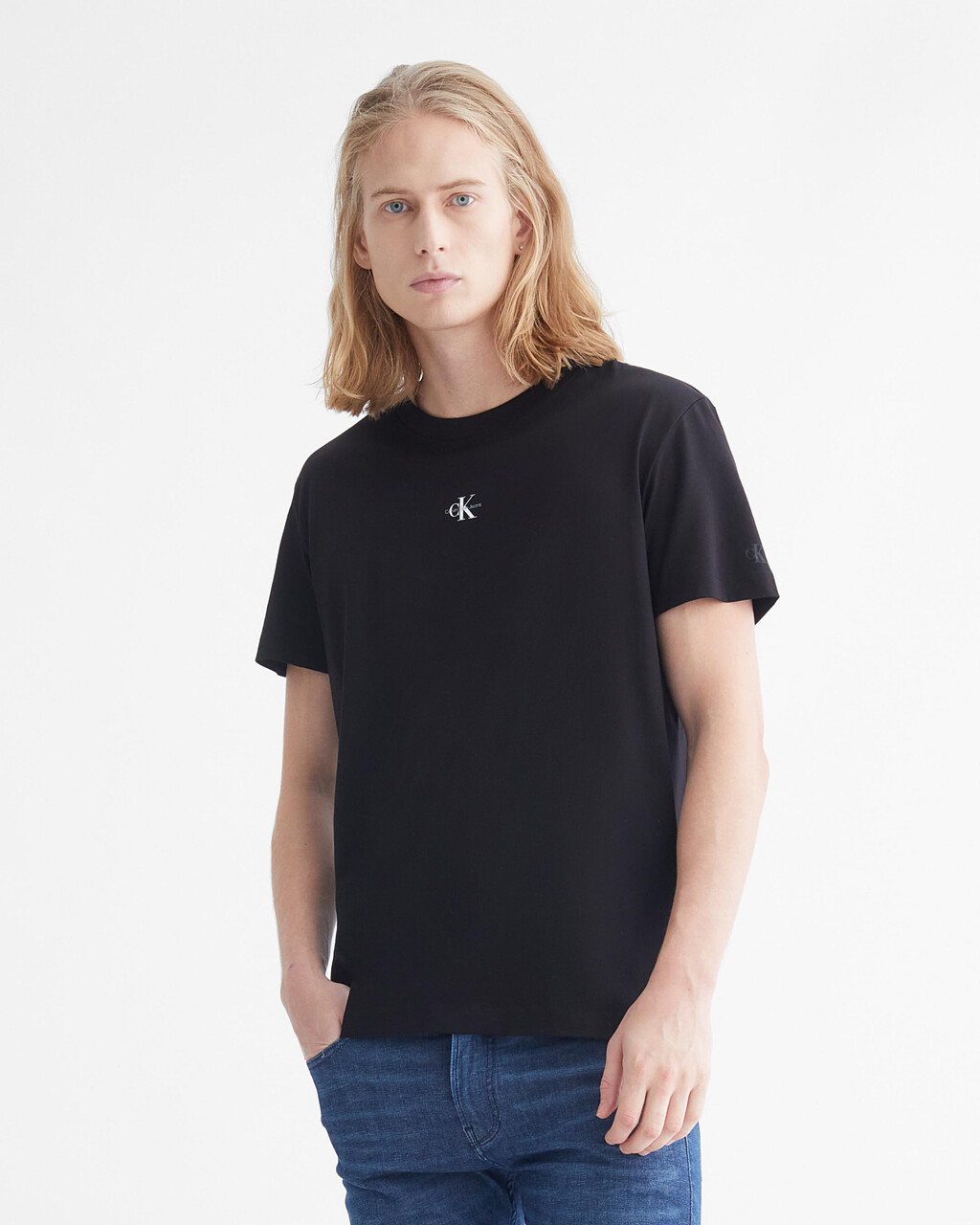MICRO MONOLOGO TEE, CK BLACK, hi-res