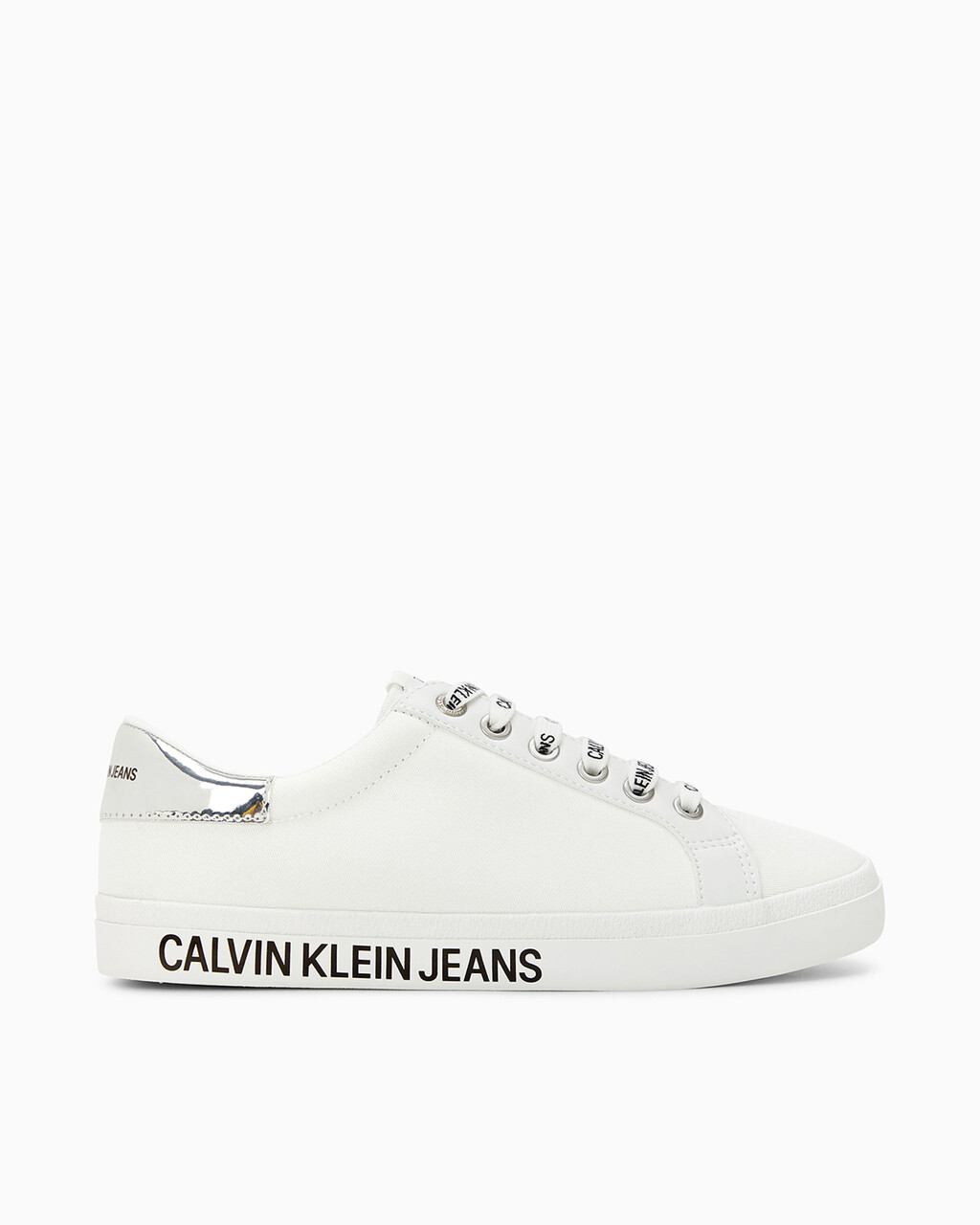 LOGO LACE UP SNEAKERS, Bright White, hi-res