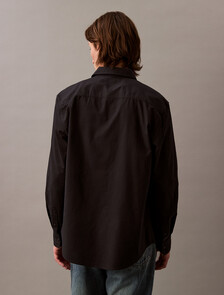 Solid Classic Oxford Button-Down Shirt, Black, hi-res