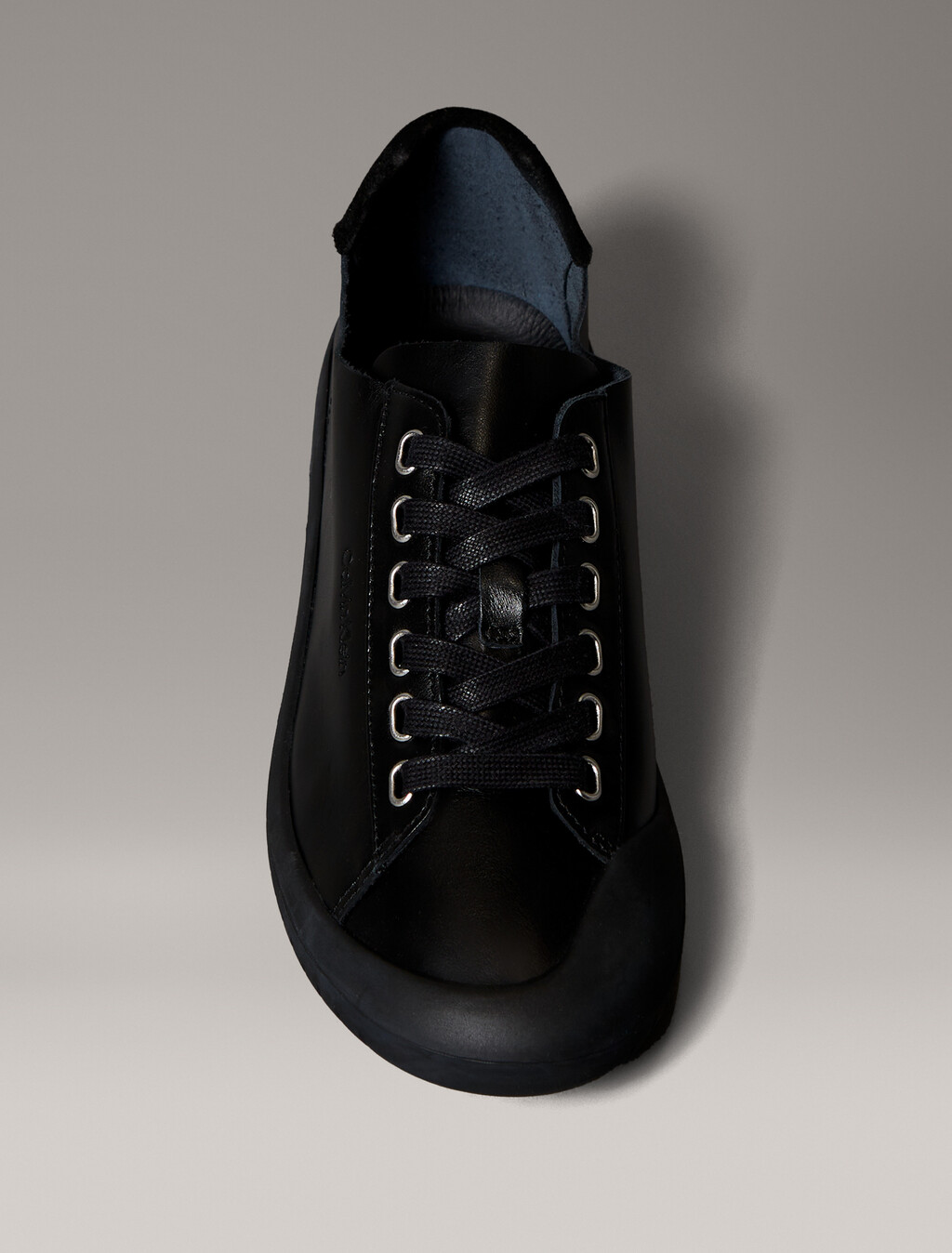Smooth Leather Hybrid Trainers, Triple Black, hi-res
