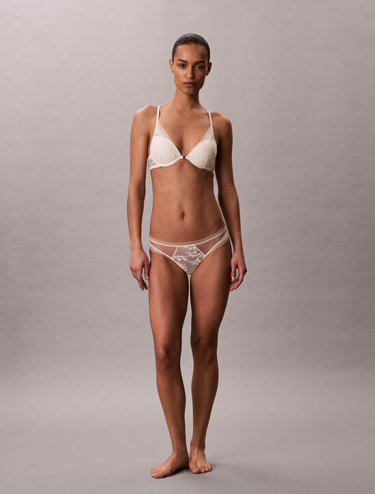 CK Black Bridal Push Up Plunge Bra