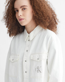 MODERN NEUTRALS CROPPED UTILITY SHIRT, Denim Light, hi-res