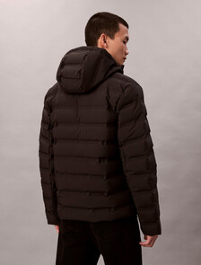 Packable Embossed Logo Quilted Puffer Jacket, Black, hi-res