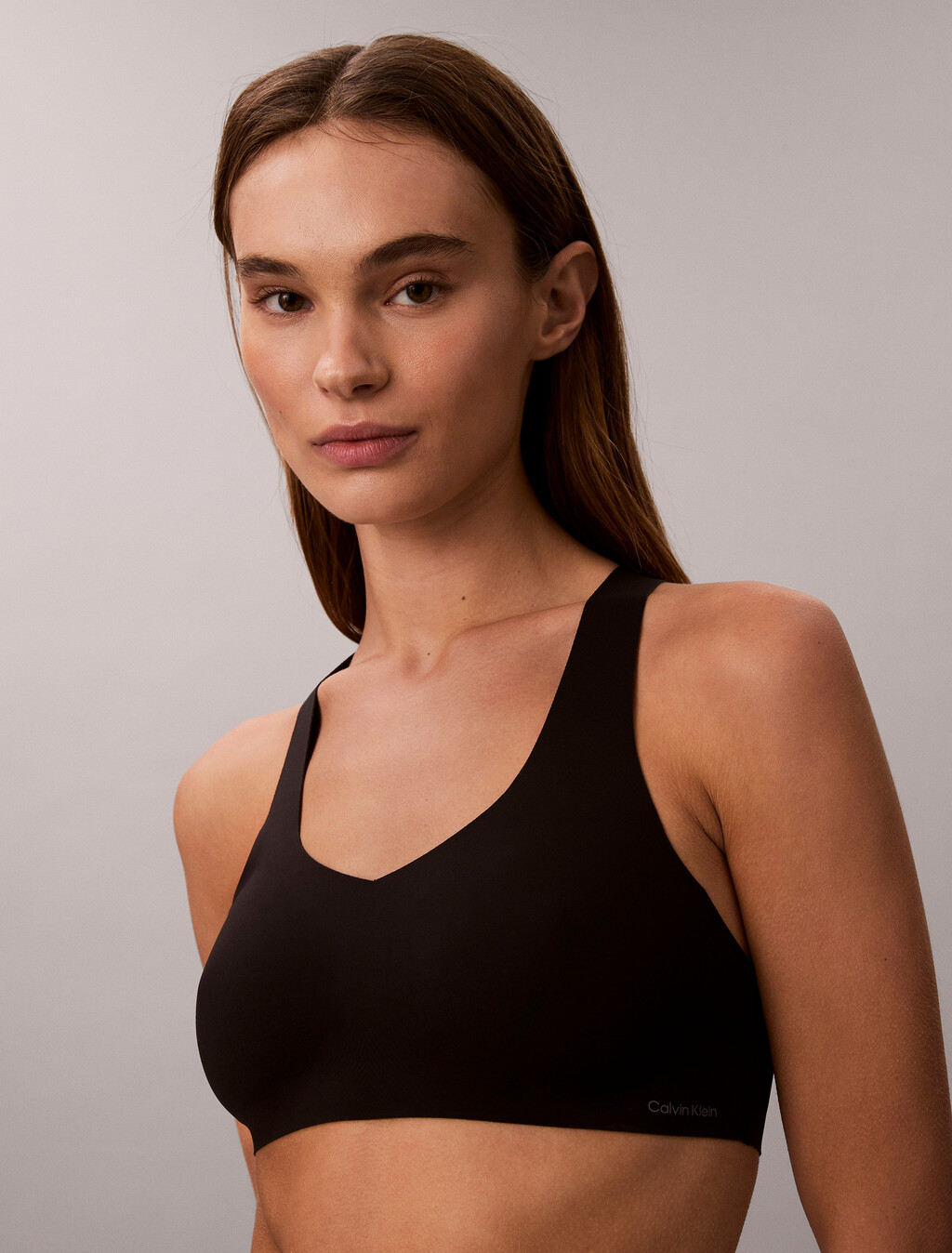 Lightly Lined Racerback Bralette - Invisibles, Black, hi-res