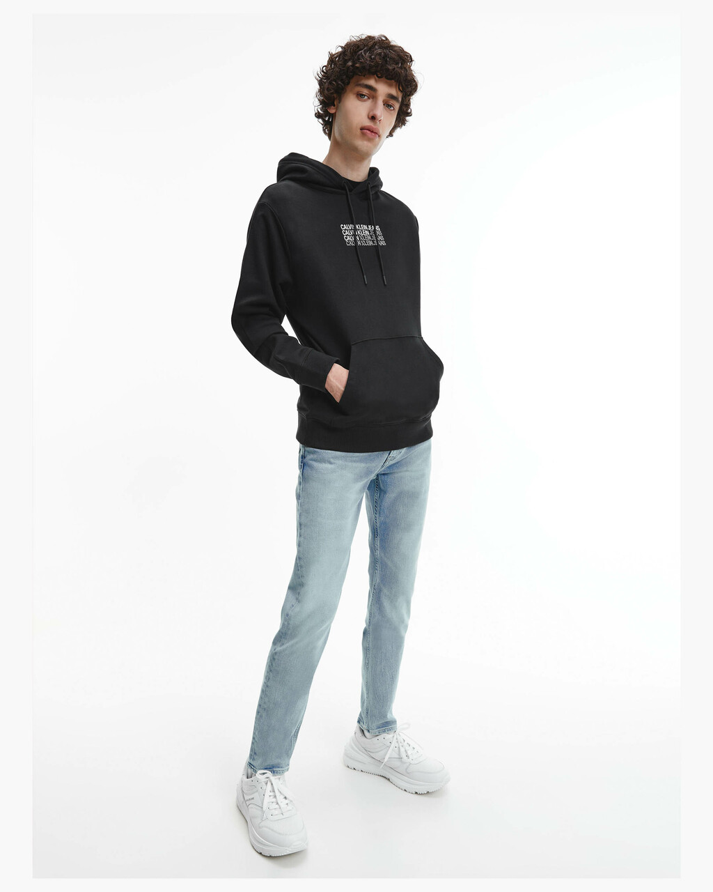 RUNNER LACE UP SNEAKERS, Triple White, hi-res