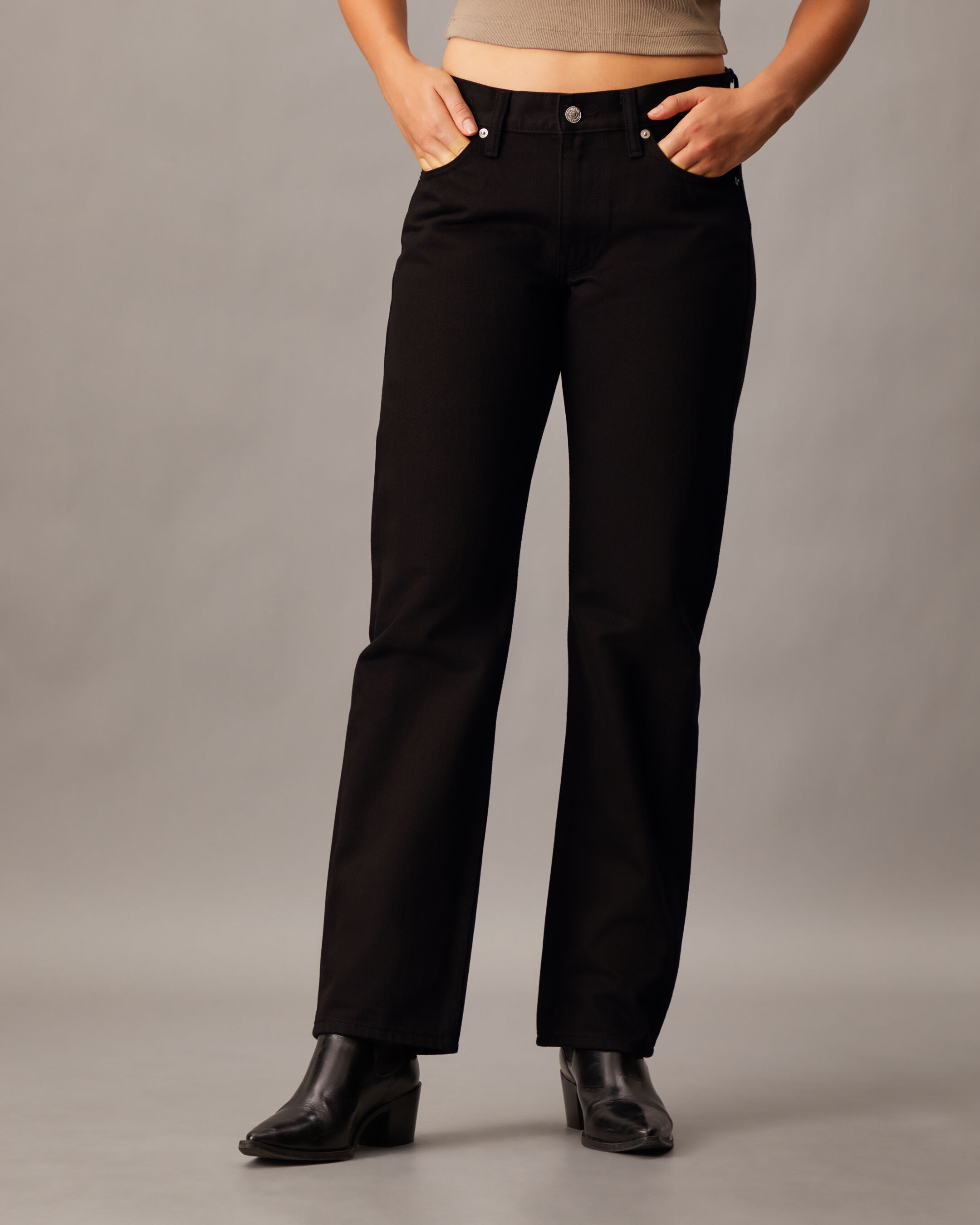 Low rise straight leg jeans womens online