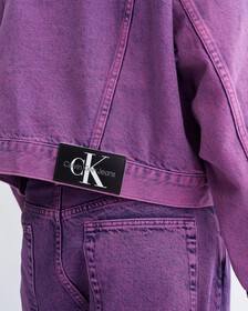 Unisex Boxy Denim Jacket, Denim Medium, hi-res