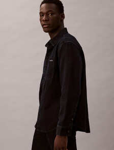 90's Denim Overshirt, BLUE BLACK STONE, hi-res