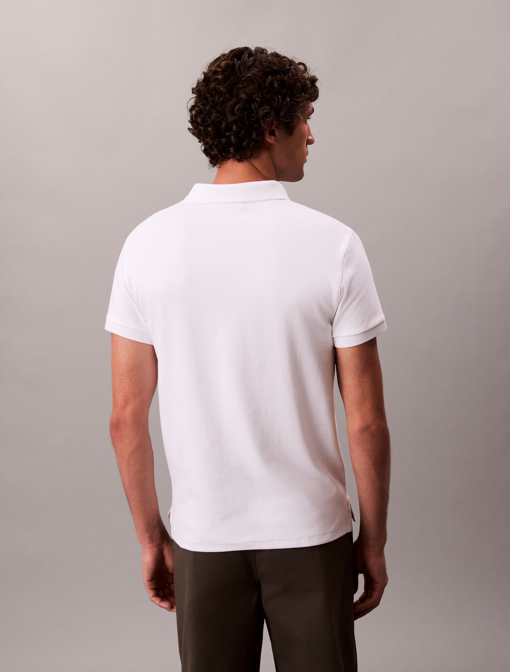 Double Knit Liquid Touch Cotton Slim Polo, Bright White, hi-res