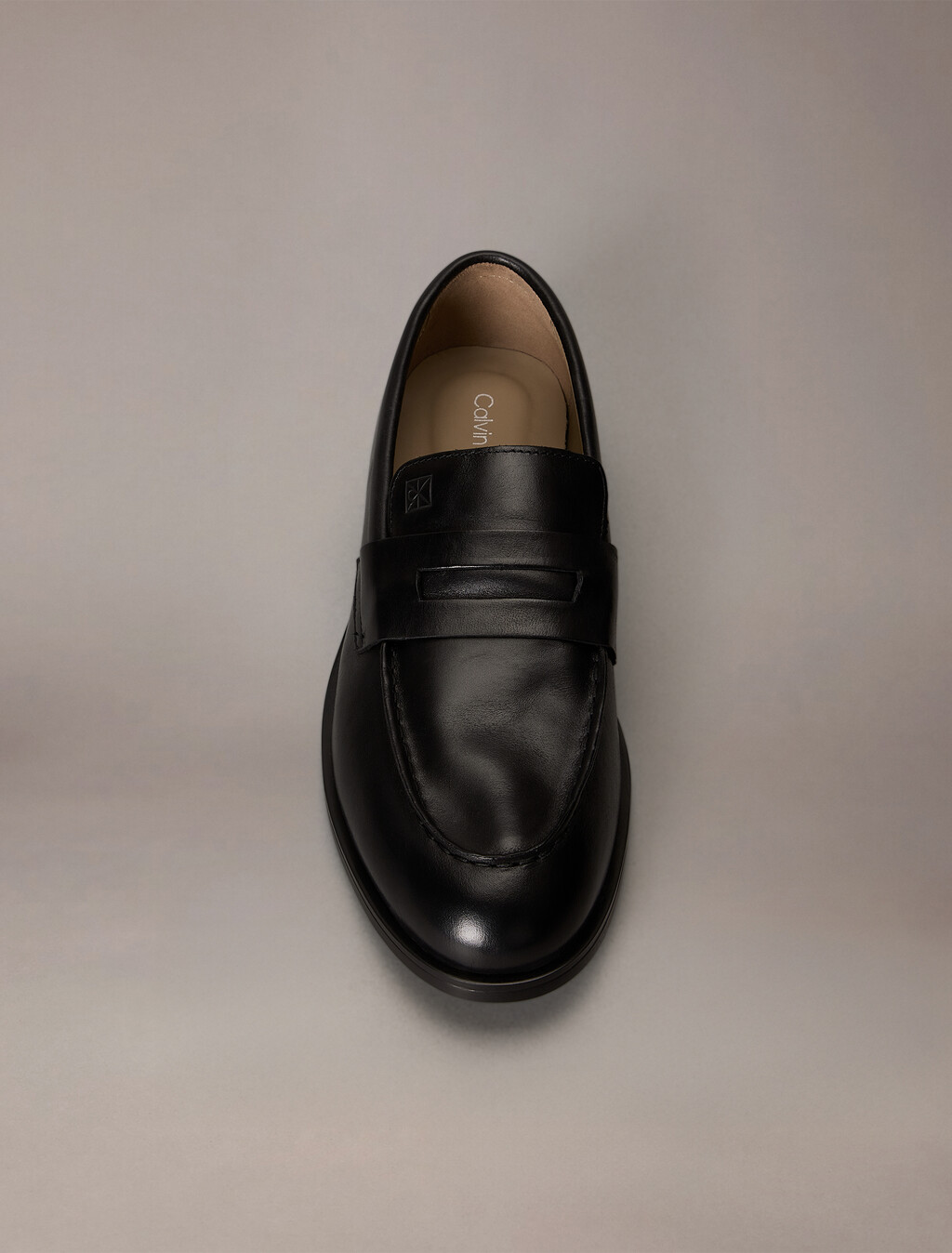 Leather Airfit&reg; Cushioned Penny Loafers, Triple Black, hi-res