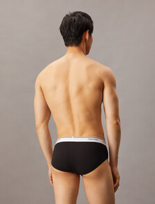 Cotton Stretch Balance Hip Briefs 3 Pack, Black, hi-res