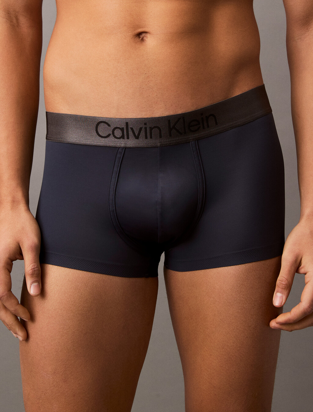 Brushed Microfiber Stretch Low Rise Trunk, Blue Nights, hi-res