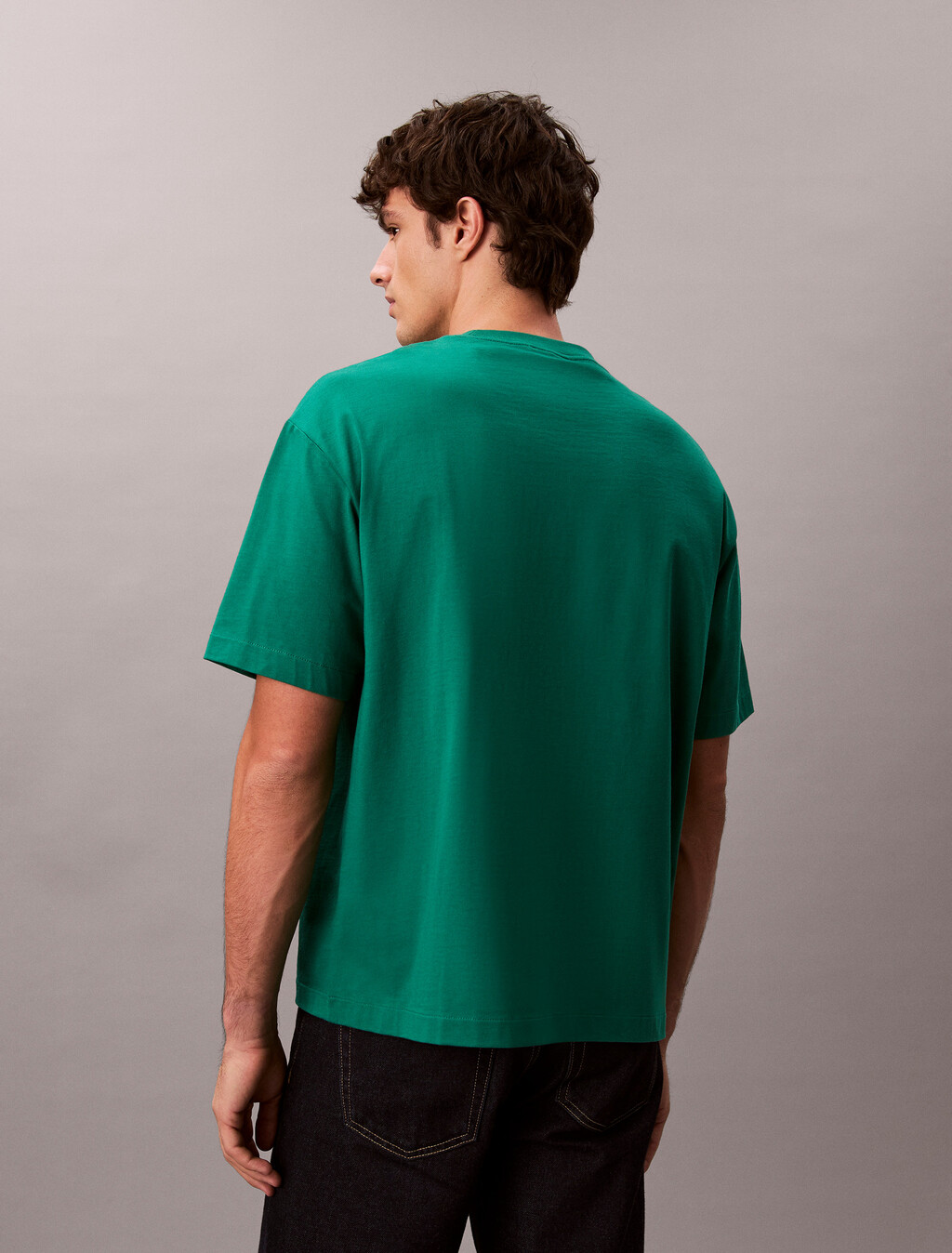 Calvin Logo Crew Neck Tee, Enchanted Forest, hi-res