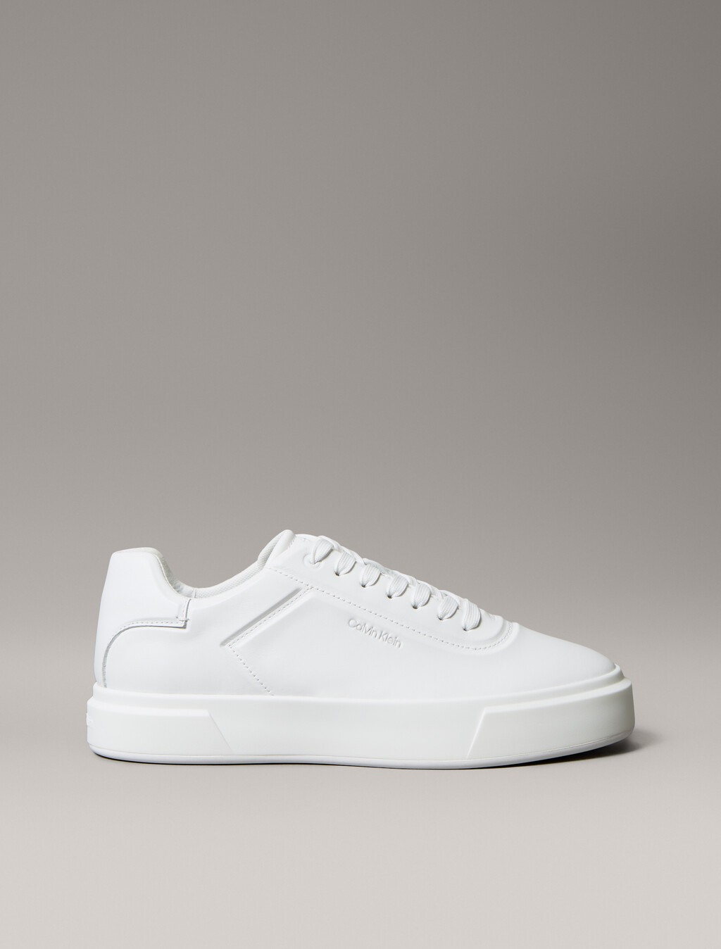 Premier - Leather Signature Trainers, Triple Bright White, hi-res