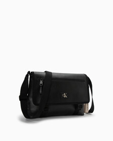CKJ Tagged Messenger Bag, BLACK, hi-res