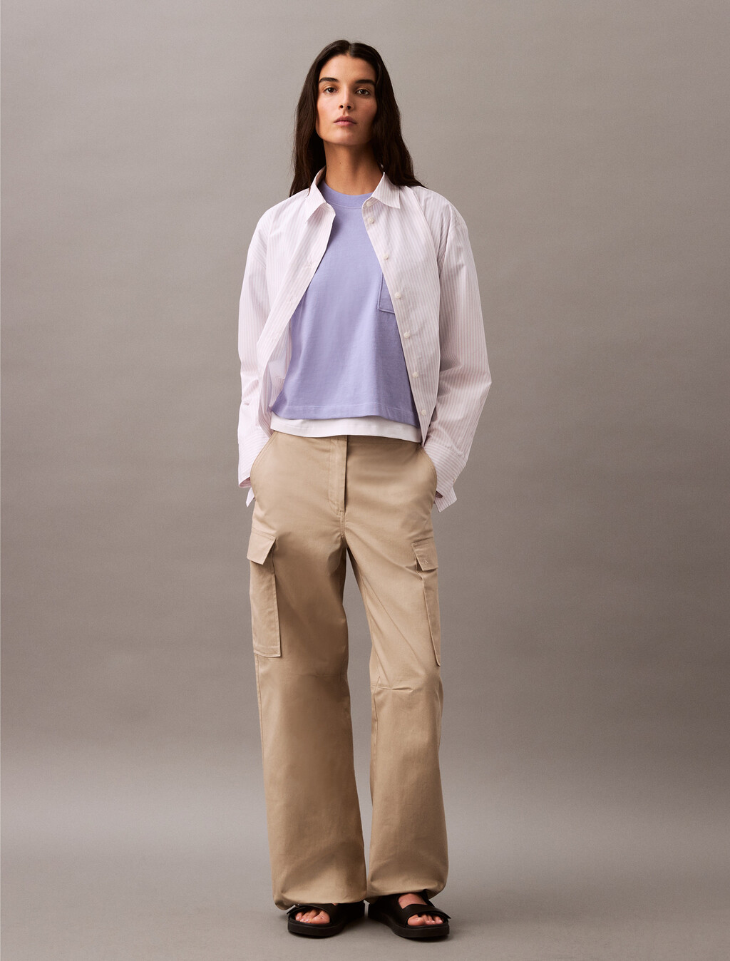 CK Crest Boxy Pocket Tee, Persian Violet, hi-res