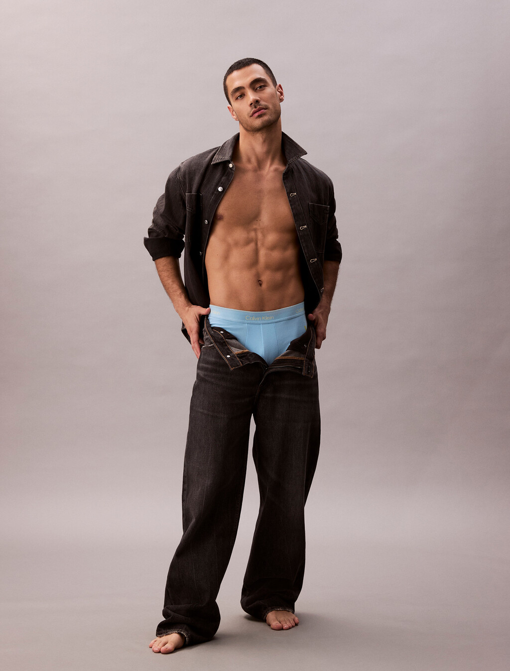 Pride Icon Cotton Stretch Trunk, Blue Fizz, hi-res