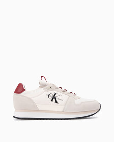 SUEDE COLOR BLOCK TRAINERS, Ancient White/Merlot, hi-res
