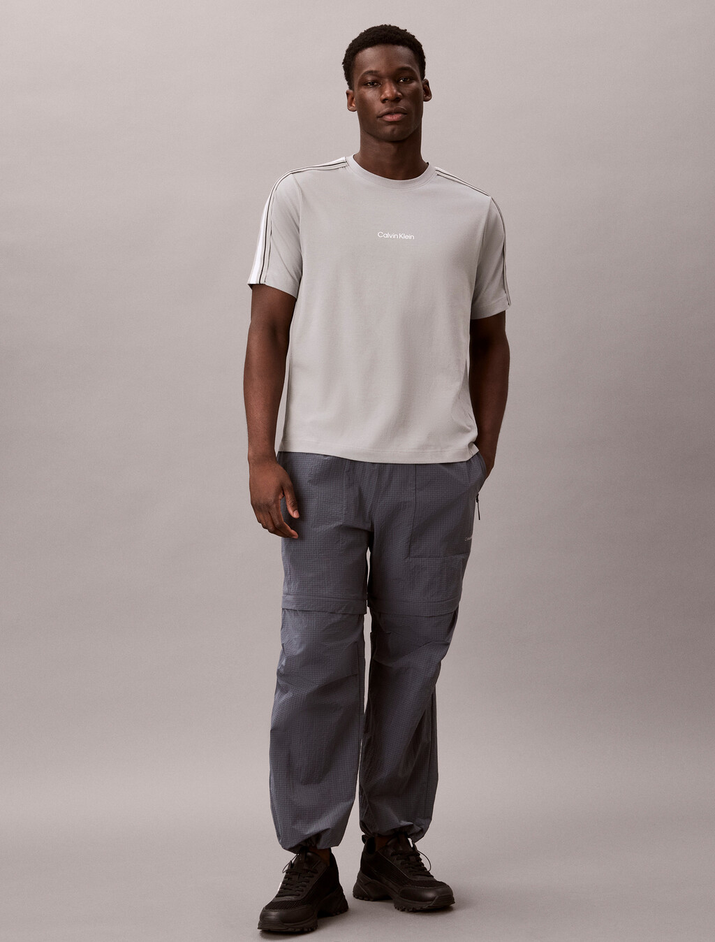 Performance Cotton Blend Gym T-shirt, Neutral Gray, hi-res