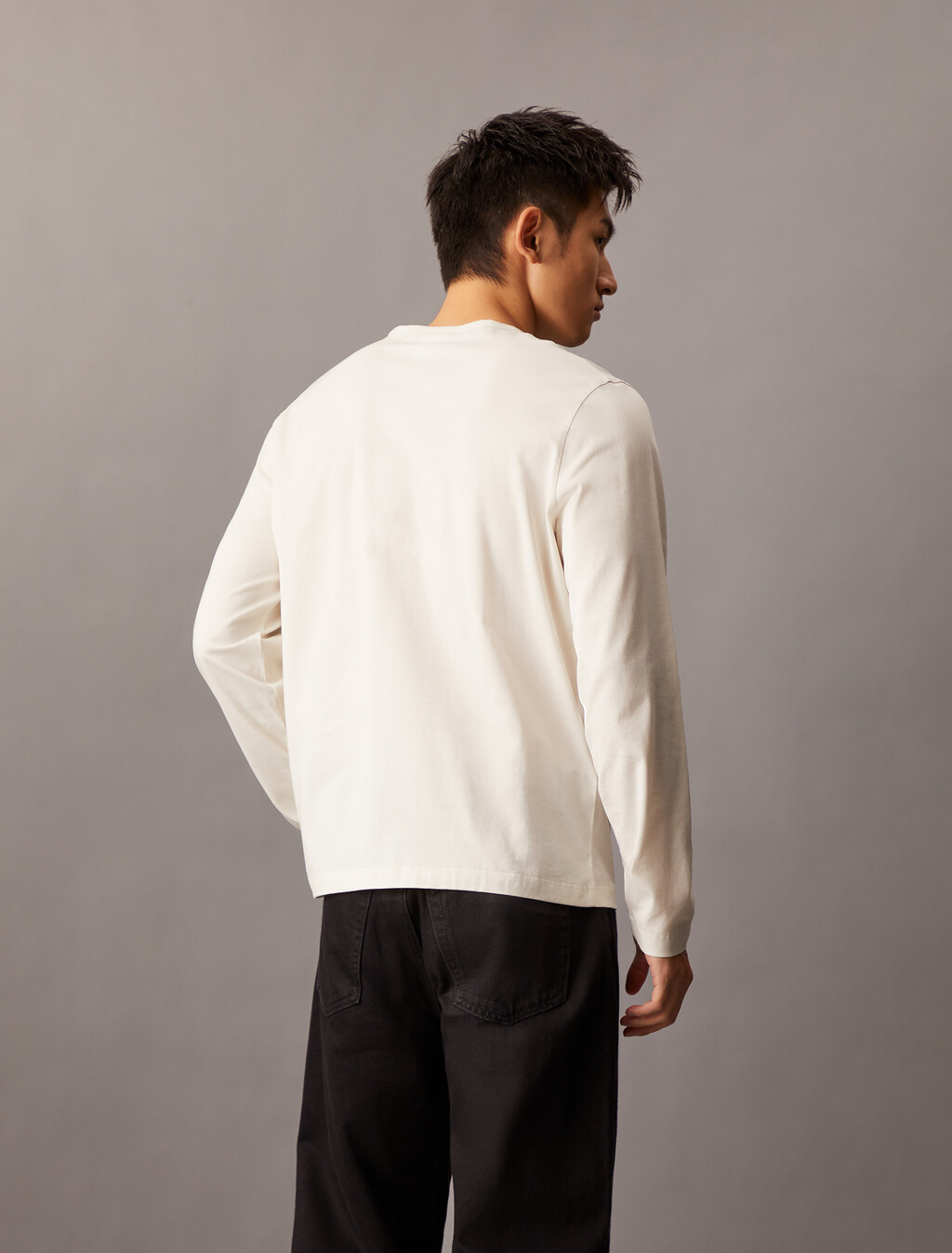 The Calvin Mercerized Tee, Vaporous Gray, hi-res
