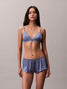 Satin Boy Shorts, Blue Tulip, hi-res